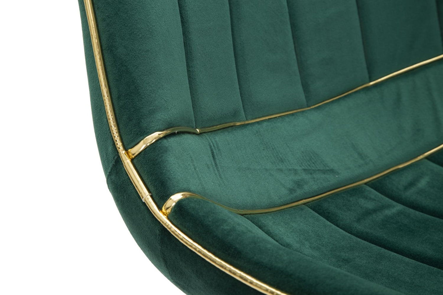 Set 2 scaune tapitate cu stofa si picioare metalice Paris Velvet Verde / Auriu, l51xA59xH79 cm (7)