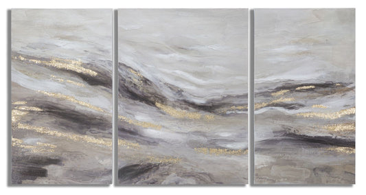 Buy 3-piece painting, hand painted, Monty Multicolor, 150 x 80 cm online, best price, free delivery