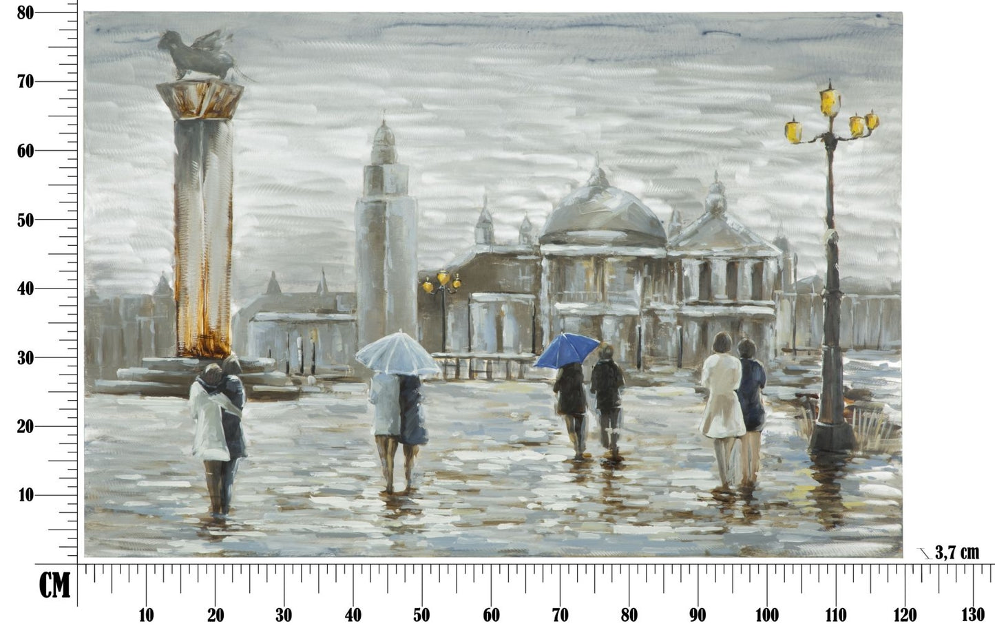 Tablou pictat manual Old City, 120 x 80 cm (6)