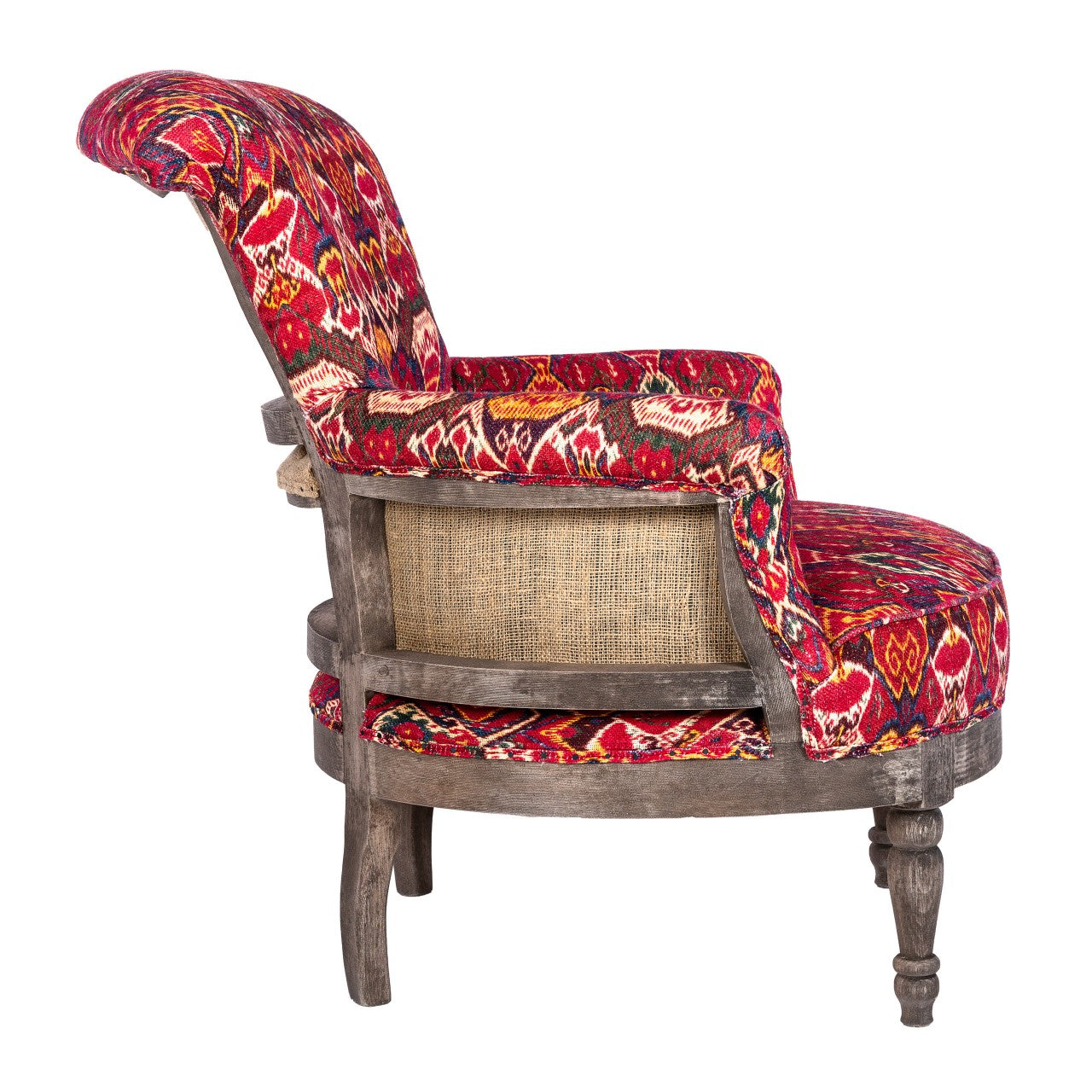 LOUIS Deconstructed Chair - UZBEK IKAT Linen_Furniture_Mindthegap