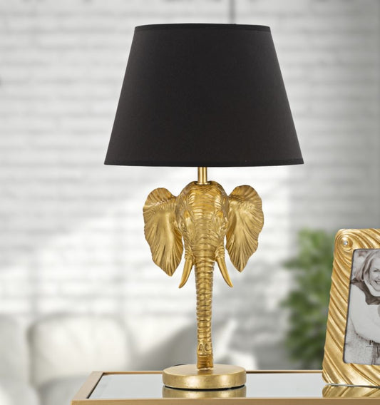 Buy Black / Gold Elephant lampshade, Ø32xH59 cm online, best price, free delivery