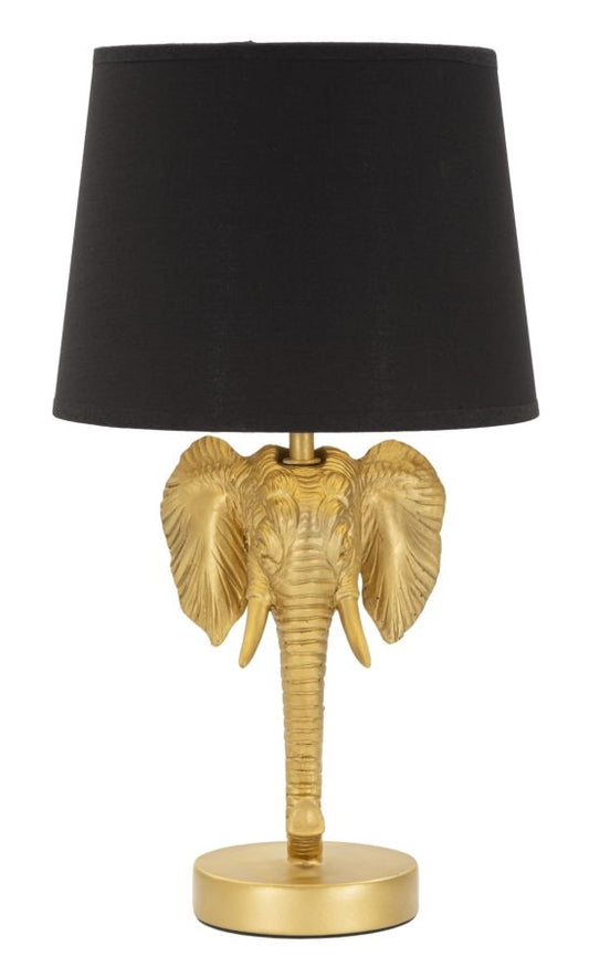 Buy Elephant Small Black / Gold lampshade, Ø25xH43 cm online, best price, free delivery