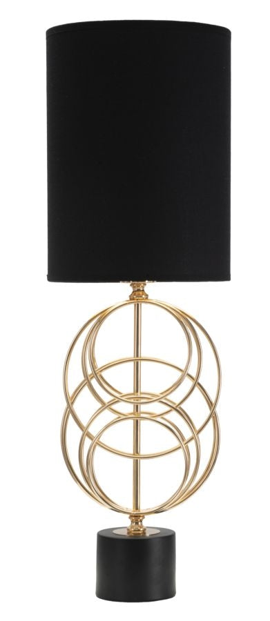 Buy Glam Circle Tall Black / Gold lamp online, best price, free delivery