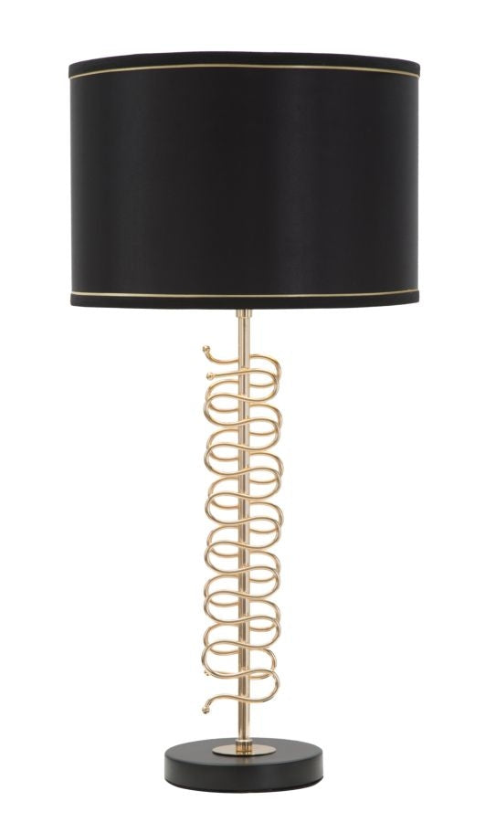 Buy Black / Gold Glam Twist lamp online, best price, free delivery