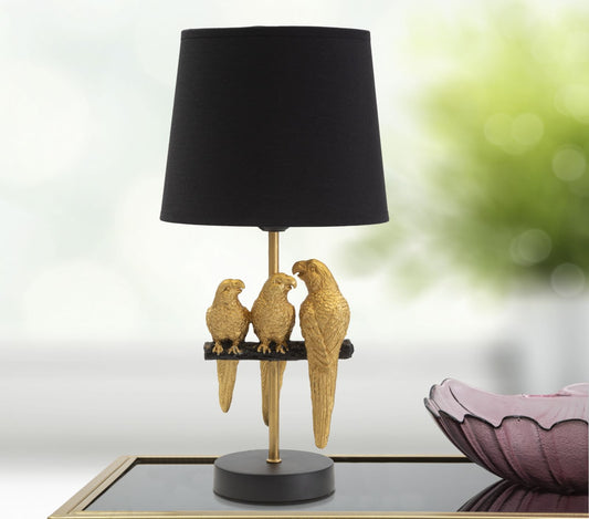 Buy Parrots Small Black / Gold lampshade, Ø20xH39 cm online, best price, free delivery