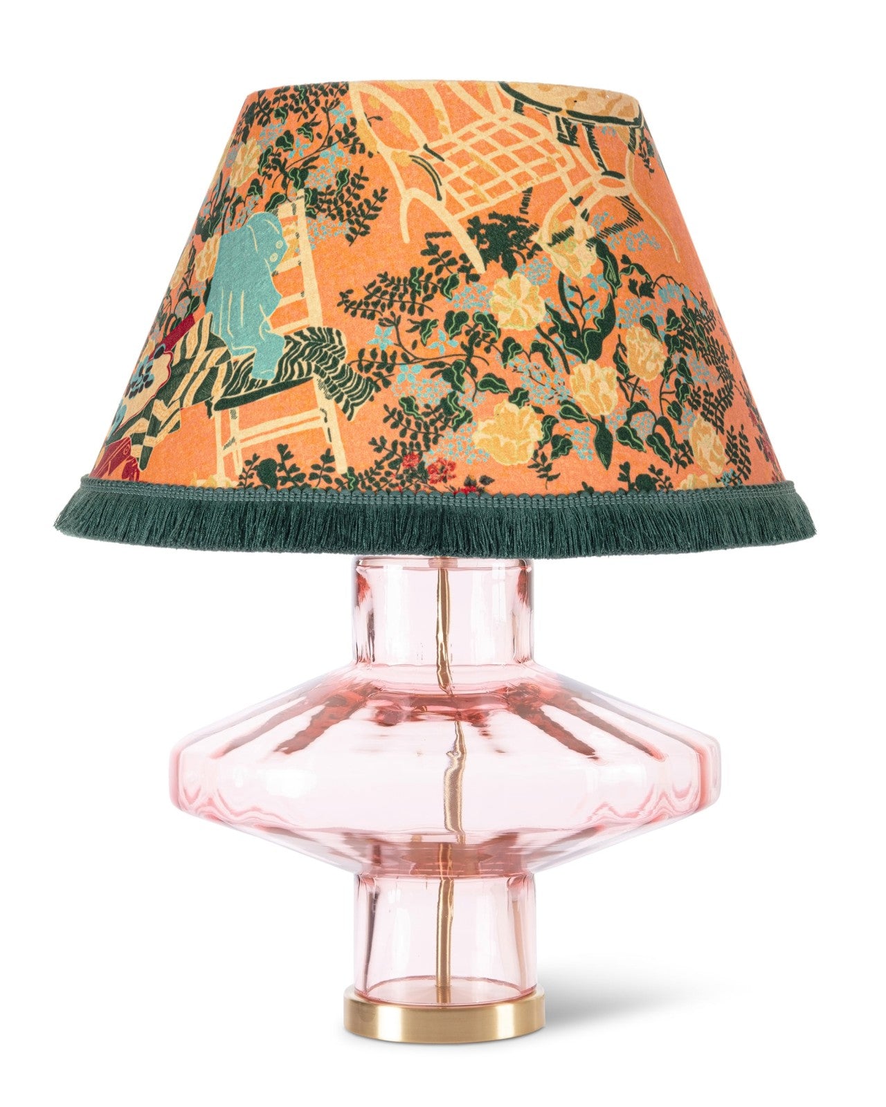 LA BRASSERIA Salmon VIENNA Table Lamp in Rosebud Pink glass_Lighting_Mindthegap