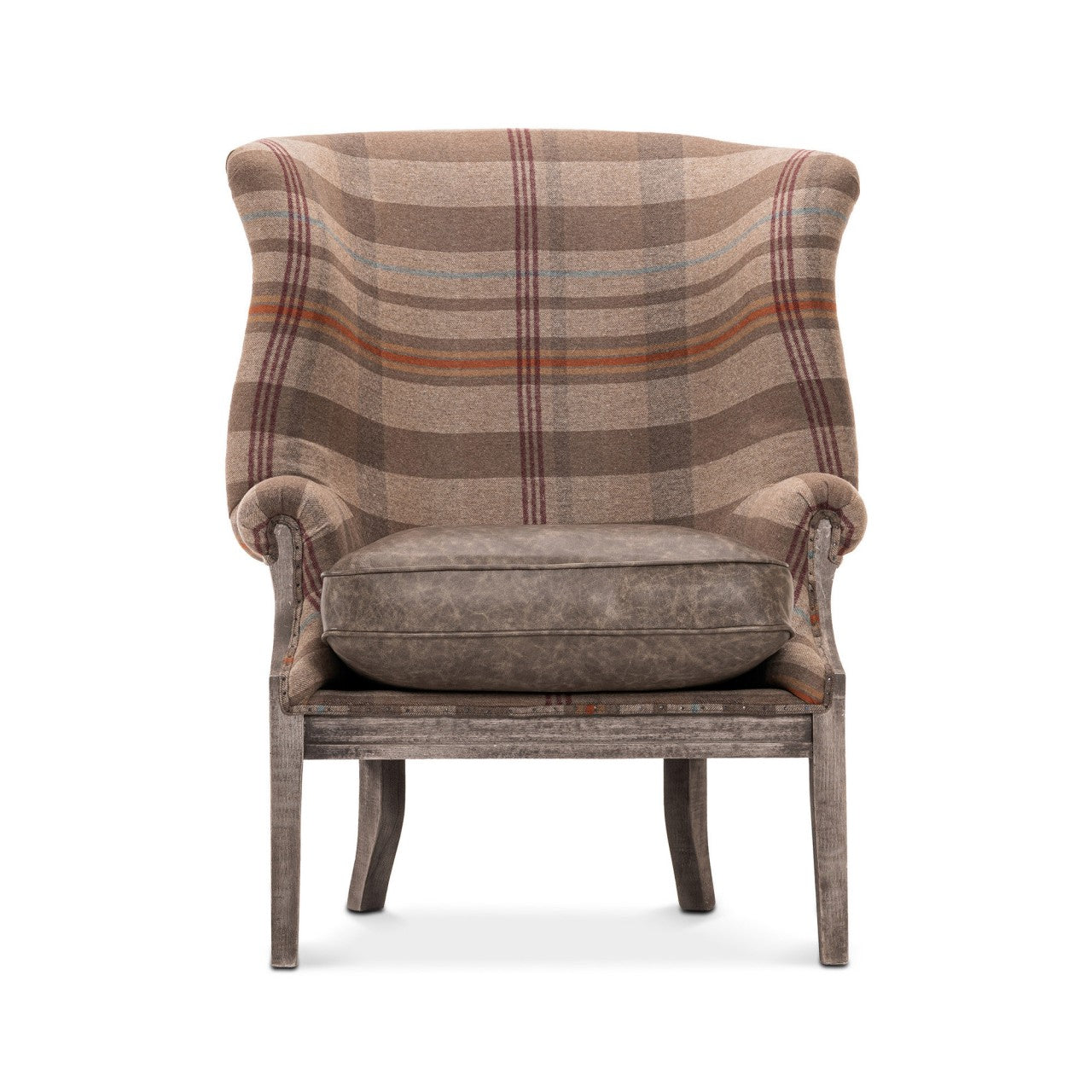 WILLIAM DECONSTRUCTED - CHALET fabric and ANTIQUE GREY leather_Furniture_Mindthegap
