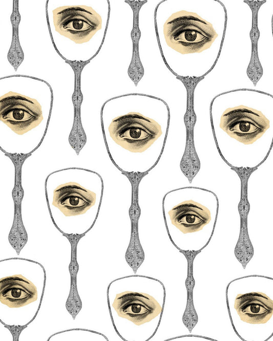 MIRROR'S EYE Neutral Wallpaper_Wallpaper_Mindthegap