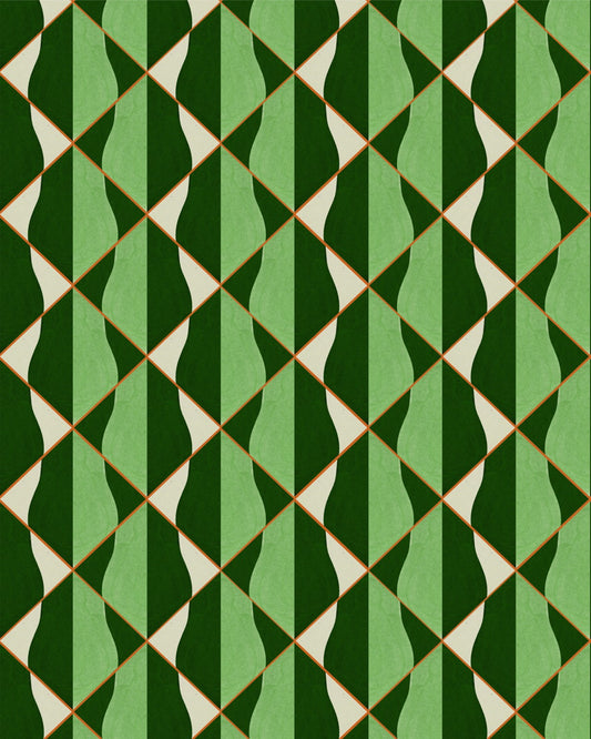 ONDE Verde Wallpaper _Wallpaper_Mindthegap